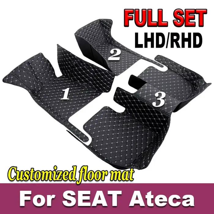 Tapis de voiture pour rosemCupra Ateca SHIRT 7 2016 ~ 2022, tapis de sol automatique, tapis de protection, polymère du cuir, pièces intérieures, accessoires de voiture
