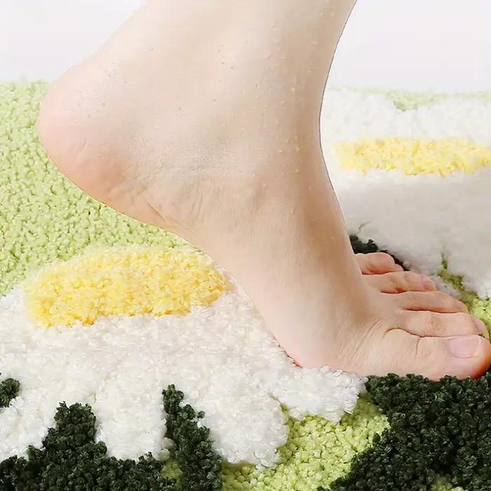 Tapis de salle de bain à fleurs, absorbant, épais, à séchage rapide, pour la décoration de la maison, Style frais, lavable, hygiénique