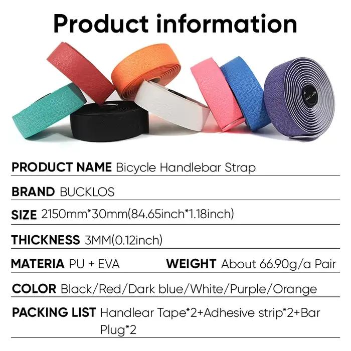 BUCKLOS bandes de guidon de vélo de route bande de barre de poignée