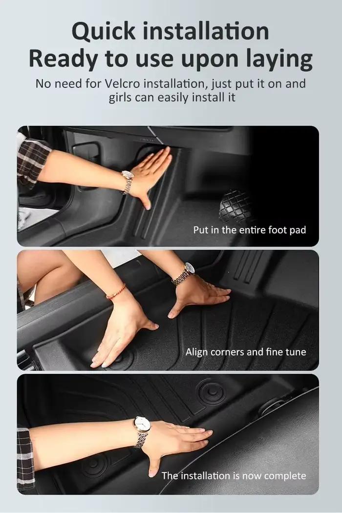 Tapis de sol de voiture pour BAIC EMC 212 T01 2024 2025 2026 TPE, imperméable, décoratif, tapis de sol, tapis de voiture, accessoires intérieurs auto
