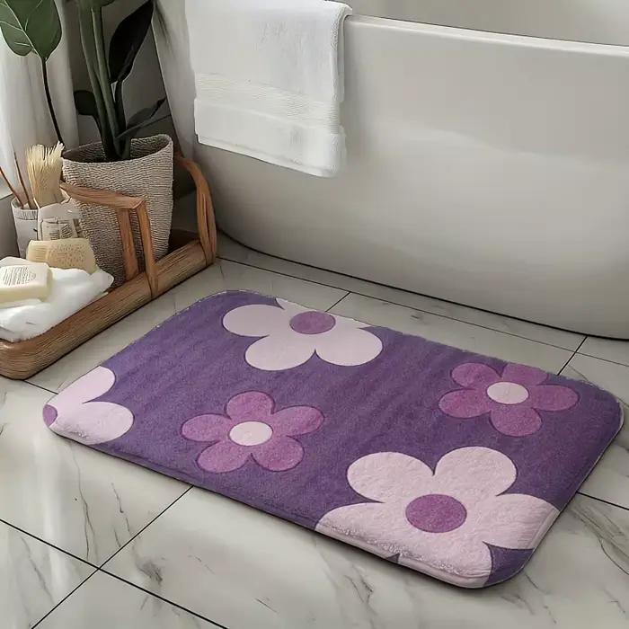 VIKAMA – tapis violet frais et propre pour décoration de baignoire et de salle de douche