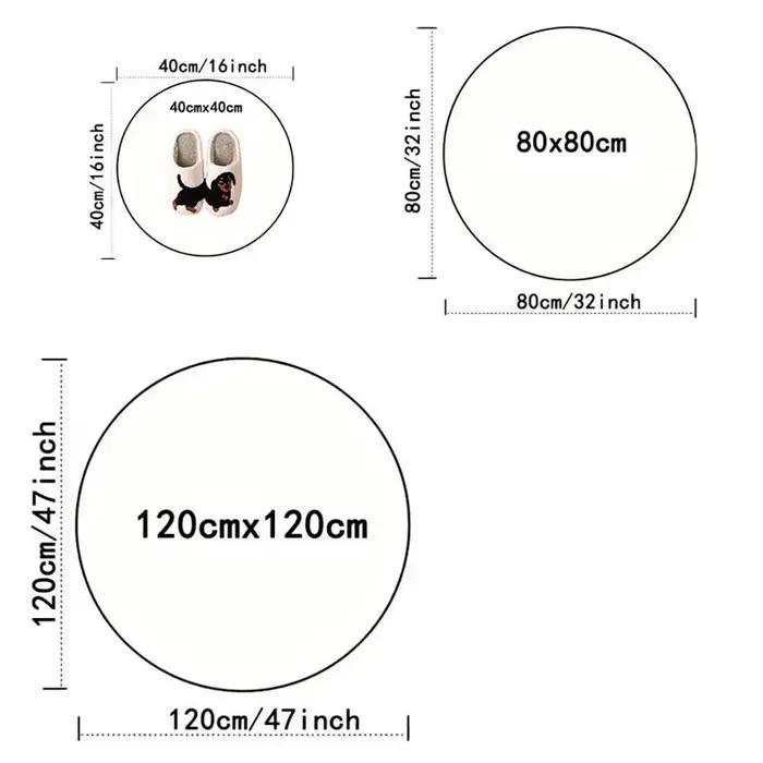 Tapis rond imprimé sirène de dessin animé, pour chambre d'enfants, salon, tapis de sol antidérapant, pour canapé, Table, décoration de maison, chambre de filles