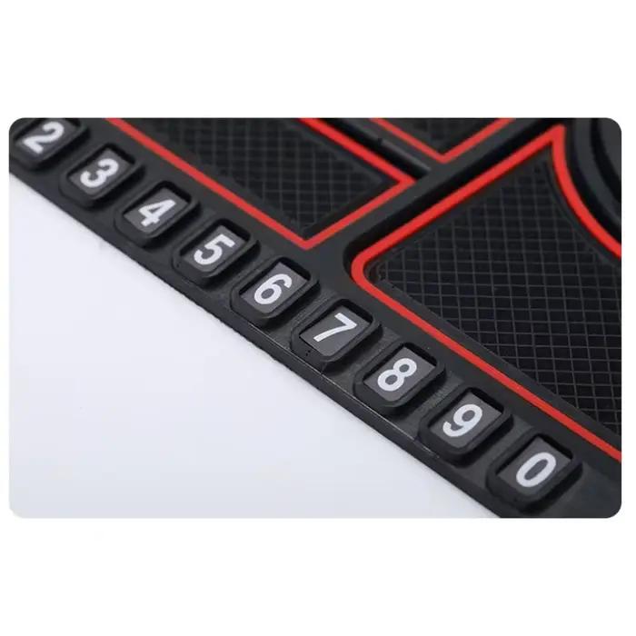 Tapis antidérapant pour voiture, tapis de rangement multifonctionnel, support de navigation rotatif à 360 degrés, support d'instrument, gadget