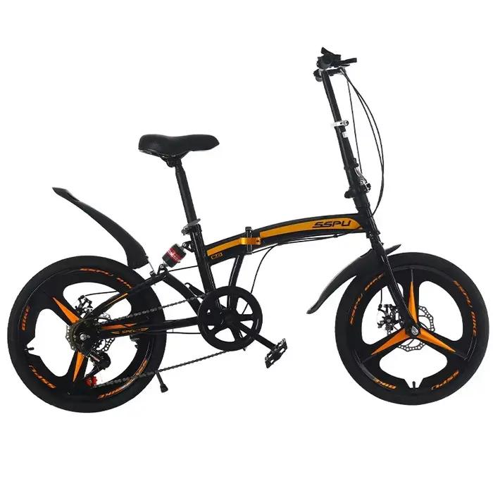 Vélo pliant élégant de 20 pouces à vitesse variable pour adultes et étudiants