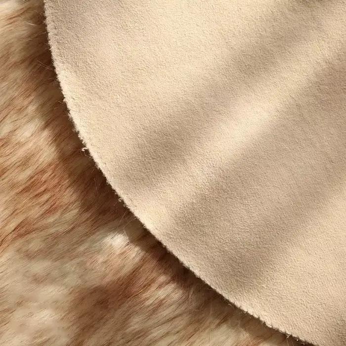 Tapis en peau de mouton artificielle, Long en peluche, luxueux, moelleux, pour salon, chambre à coucher, fausse laine, coussin de chaise