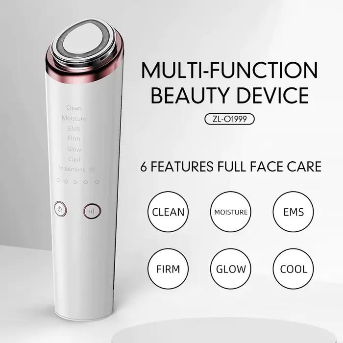 Appareil multifonctionnel de beauté du visage à microcourant, masseur de visage et de cou à lumière LED 3 couleurs pour le rajeunissement de la peau, Lifting et raffermissement