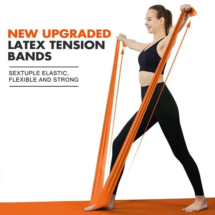 Bandes de résistance en latex naturel de haute qualité pour yoga et fitness, pour entraînement complet du corps, à offrir pour homme et femme, pour exercices de force et de flexibilité