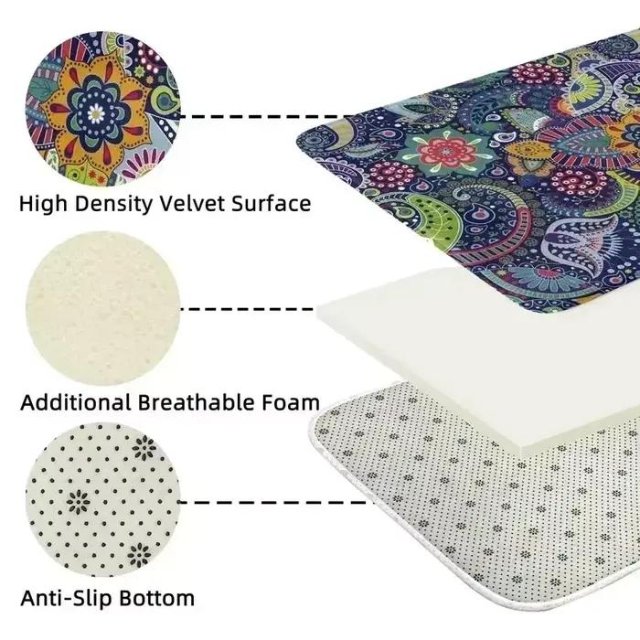 Grand tapis bohème persan de dinde, tapis pour salon, chambre à coucher, décoration de paillasson de canapé, tapis de sol antidérapant pour jeu d'enfant