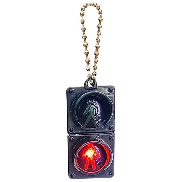 Porte-clés modèle feu de circulation pour voiture, porte-clés, éclairage LED, clé JOLED, lumière piétonne