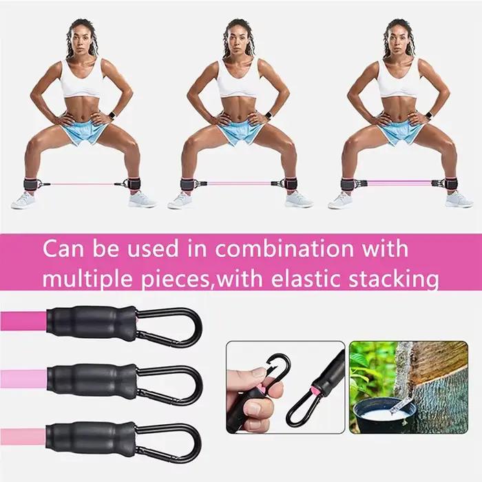 Sangles de cheville bandes de résistance ensemble équipement d'entraînement de Fitness Yoga élastique