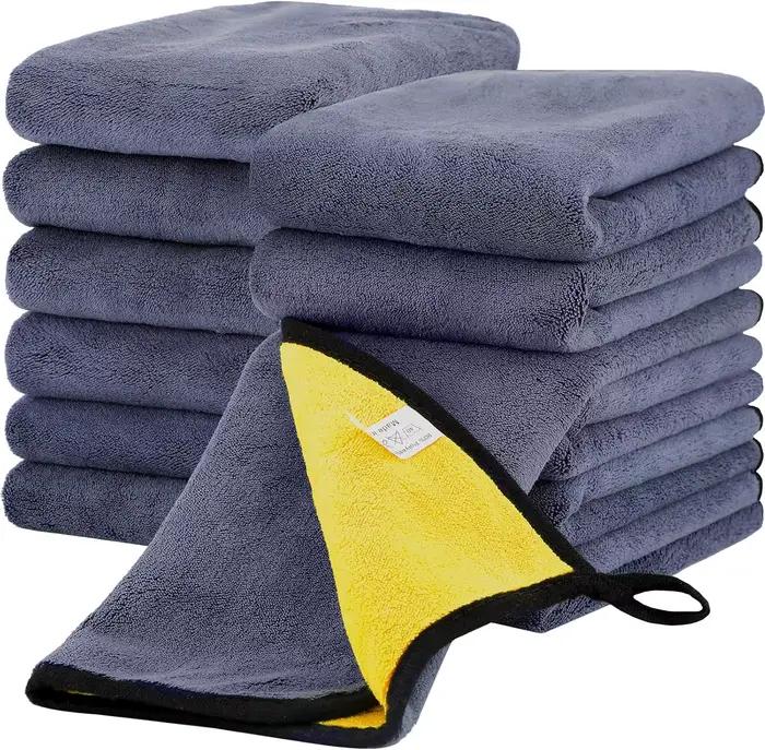 1 pièce Serviette de nettoyage en microfibre professionnelle pour le detailing automobile, le séchage et l'entretien des voitures