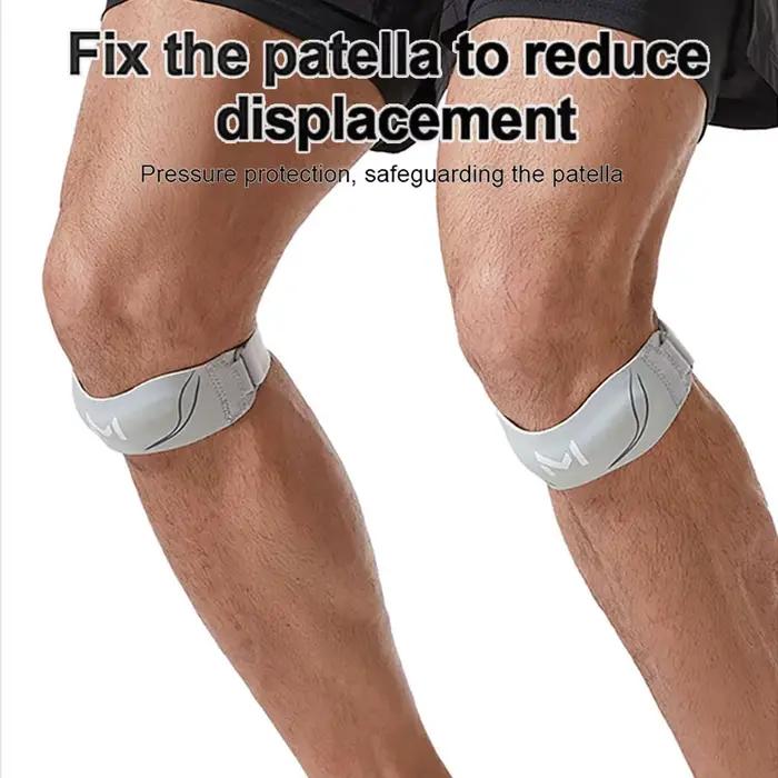 GTUBIKE 1 pièces attelle stabilisatrice de rotule réglable pour soulager la douleur au genou tendinite et soutien de l'arthrite course sport sangle cavalier