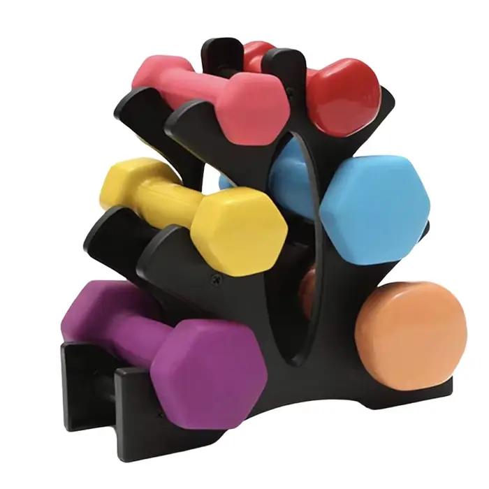 Lot de 1/2 étagères de rangement supérieures à 3 niveaux pour haltères