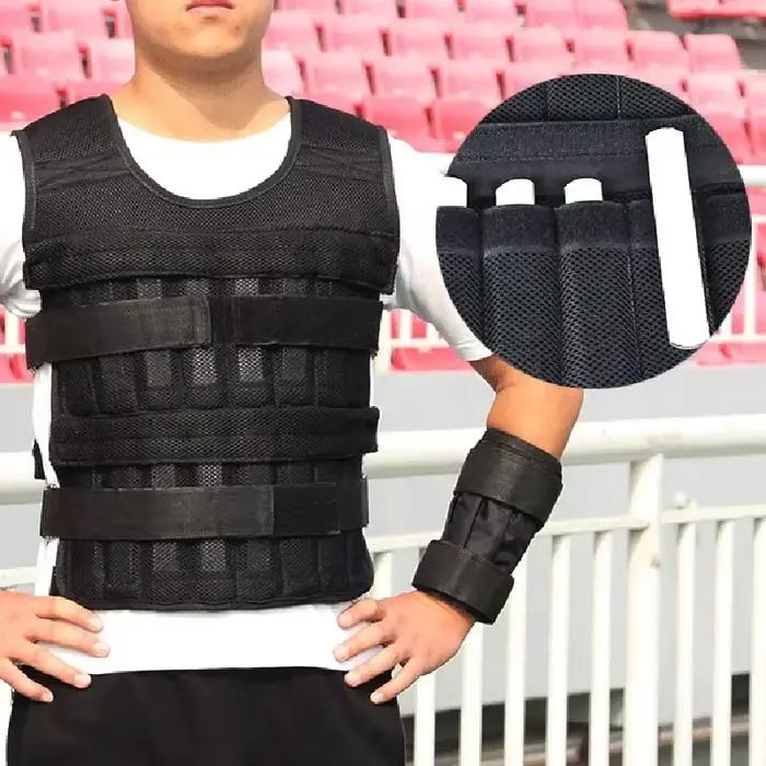 Nouvelle veste d'entraînement équipement de Fitness de gymnastique 15/35KG gilet de poids de chargement réglable