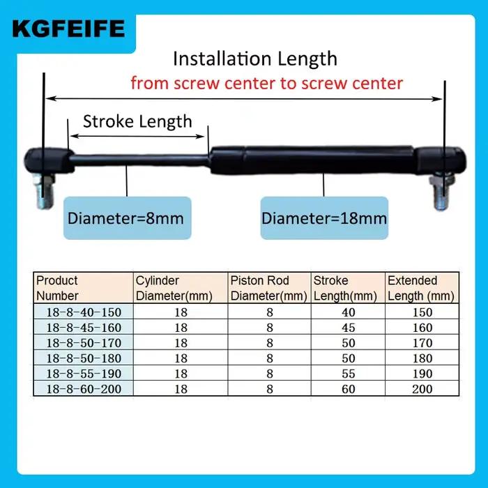 Barres de jambe de force universelles 150-200mm 10kg-45kg/100N-450N