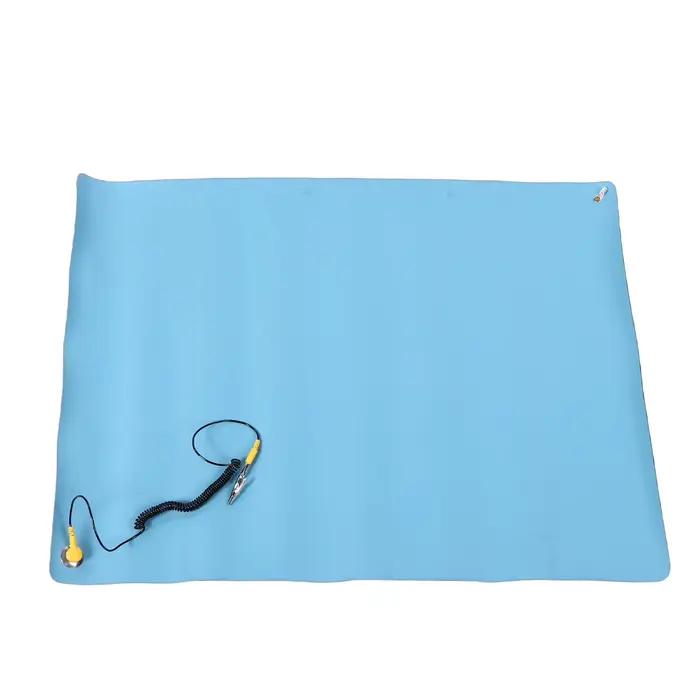 Tapis antistatique avec fil de mise à la terre, tapis ESD en caoutchouc, tapis de mise à la terre pour poste de travail, pour la réparation d'électronique informatique