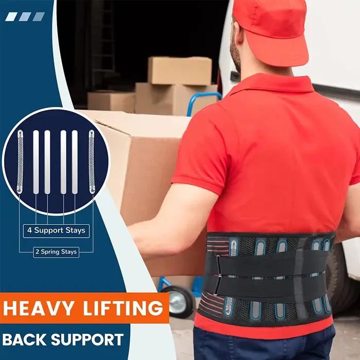 Ceinture lombaire antidérapante KGGKAO avec coussin respirant et supports verticaux pour une meilleure posture et mobilité active pour homme et femme