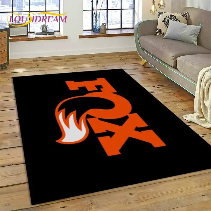 Tapis imprimé 3D avec logo Racing F-FOX, pour décoration de salon et de chambre à coucher, tapis de sol antidérapant pour canapé, paillasson pour moto