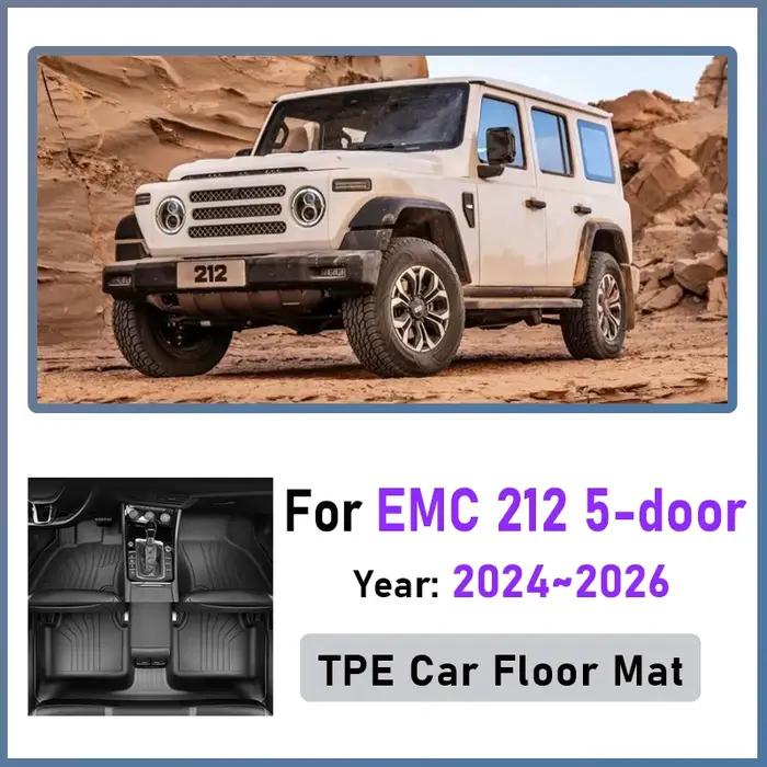 Tapis de sol de voiture pour BAIC EMC 212 T01 2024 2025 2026 TPE, imperméable, décoratif, tapis de sol, tapis de voiture, accessoires intérieurs auto