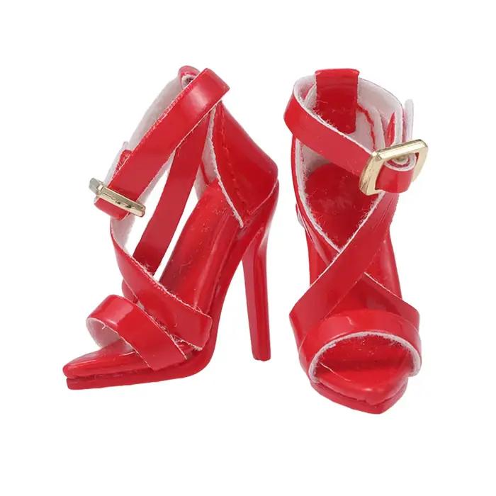 Accessoires de chaussures de poupée, chaussures de poupée faites à la main, chaussures de poupée supermodel exquises 1/6, bottes de poupée à talons hauts, accessoires de poupée