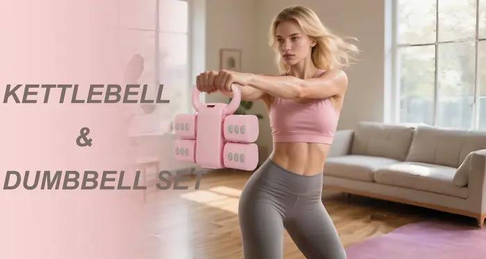 Kettlebell et haltères réglables deux-en-un en acier multifonctionnels pour la maison