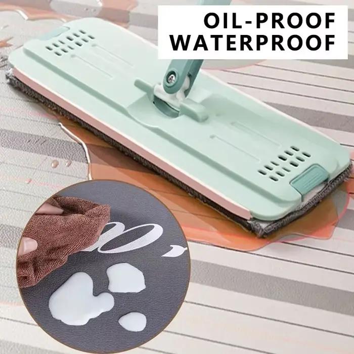 Alfombra Cocina-Tapis de sol en PVC imperméable, long lea, en cuir, résistant à l'huile, non ald, décoration de la maison, pour la cuisine
