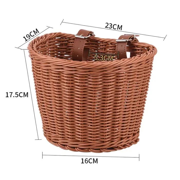 Panier de vélo rétro tressé pour enfants