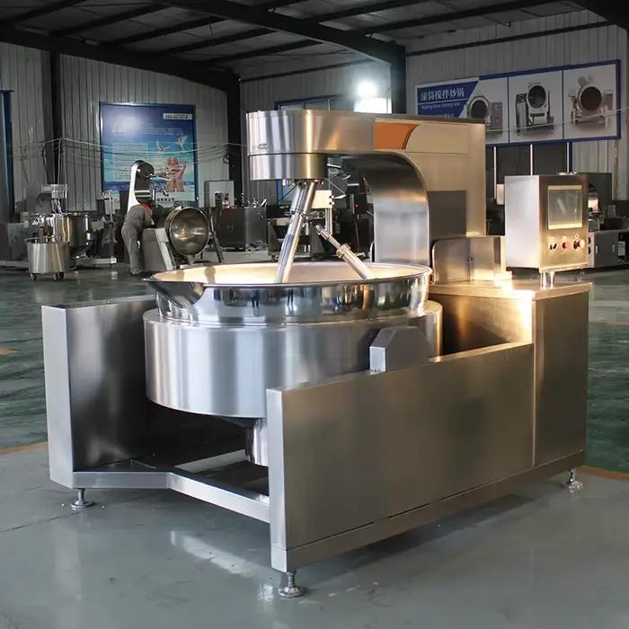 Marmite de cuisson industrielle à chauffage au gaz avec système de contrôle automatique PLC et caractéristiques d'économie d'énergie