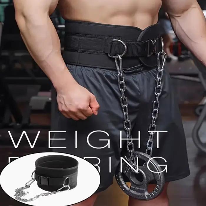 Ceinture de trempage d'haltérophilie de qualité entraînement avec chaîne en métal pour les exercices de force