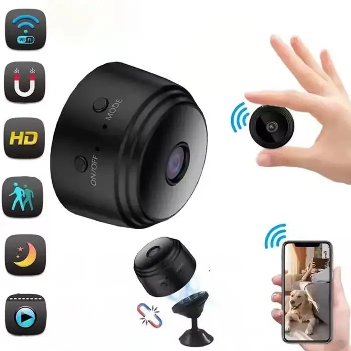 Mini Caméra A9 HD avec Vision Nocturne Infrarouge, Dispositif de Sécurité Domestique Sans Fil, Wifi, pour dehors en Plein Air, pour Maison Intelligente