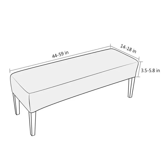 Housse de banc longue extensible en Jacquard