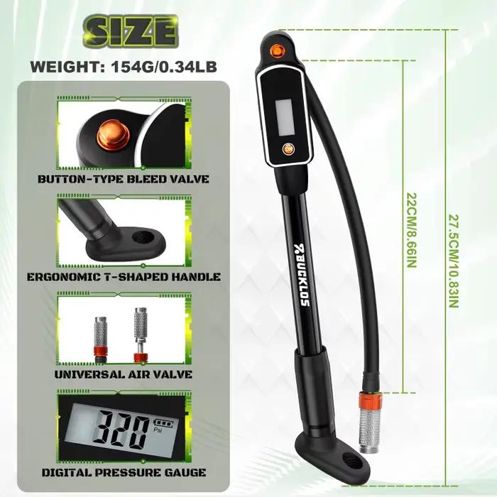 Pompe à air manuelle pour vélo BUCKLOS