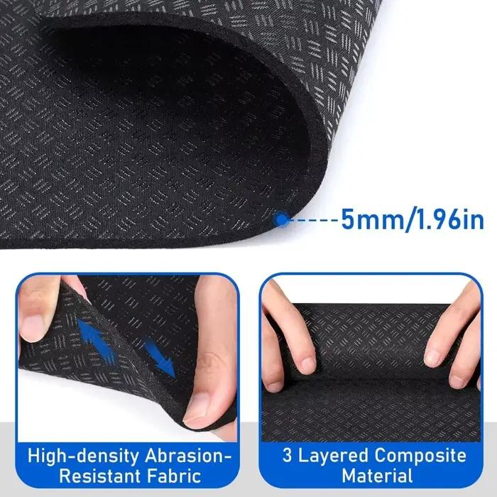 2 tapis de protection pliables double face antidérapants pour vélo d'appartement et équipement de fitness