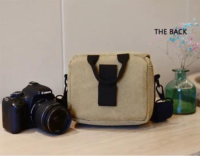 Sac de transport en toile pour appareil photo Canon EOS M10 M6 M5 SX60 SX50 SX30 SX510 1100D 1200D 1300D 450D 500D 600D 550D avec objectif 18-55mm