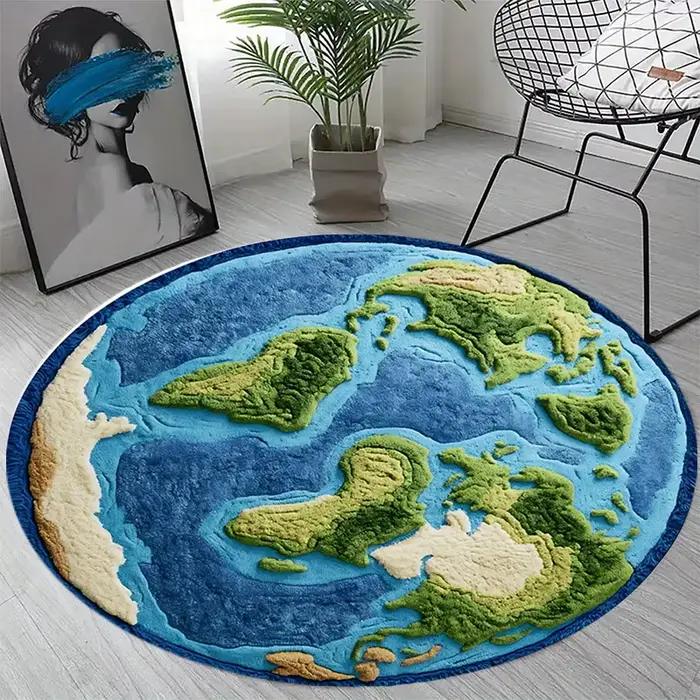 VIKAMA Earth Design Tapis rond doux