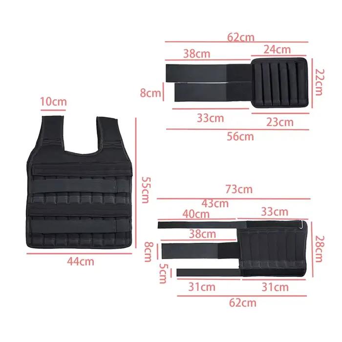Gilet de poids réglable 15-50kg