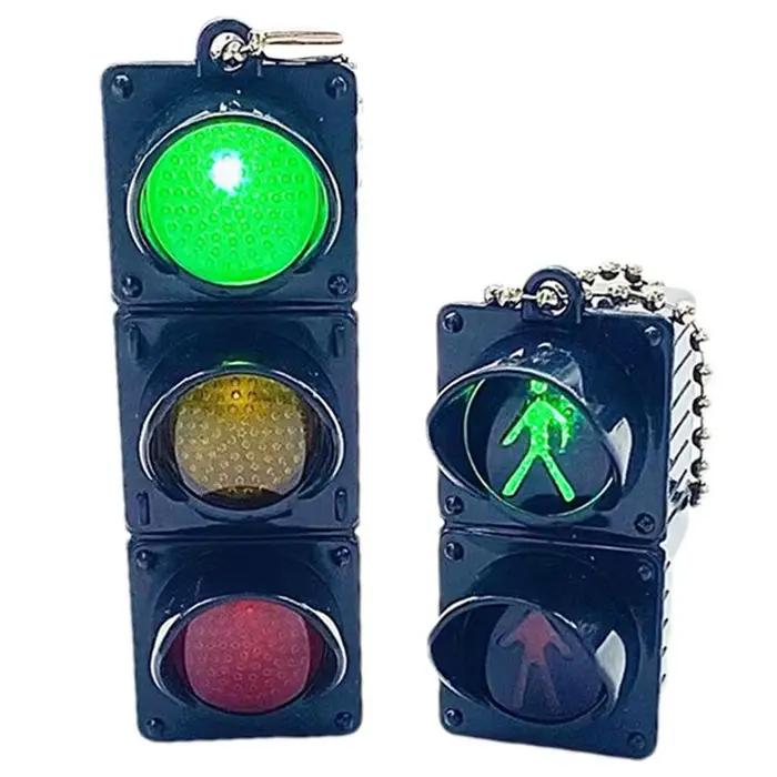 Porte-clés modèle feu de circulation pour voiture, porte-clés, éclairage LED, clé JOLED, lumière piétonne