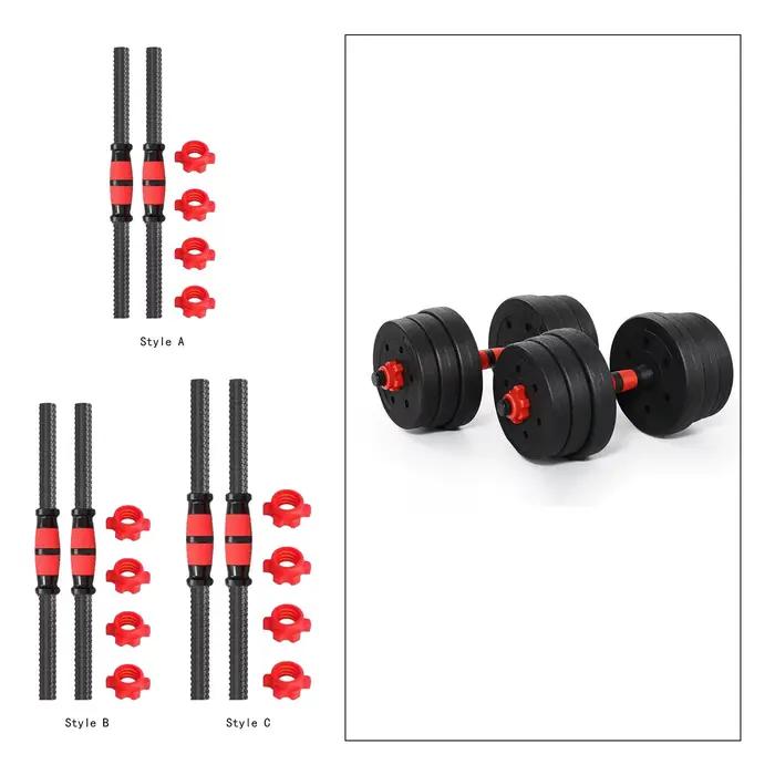 2x poignée d'haltères avec 4 colliers