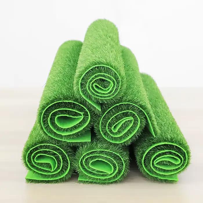 2 pièces gazon artificiel jardinage extérieur gazon pelouse synthétique fausse herbe tapis Faux Micro-paysage bricolage flocage tapis 30*30 cm