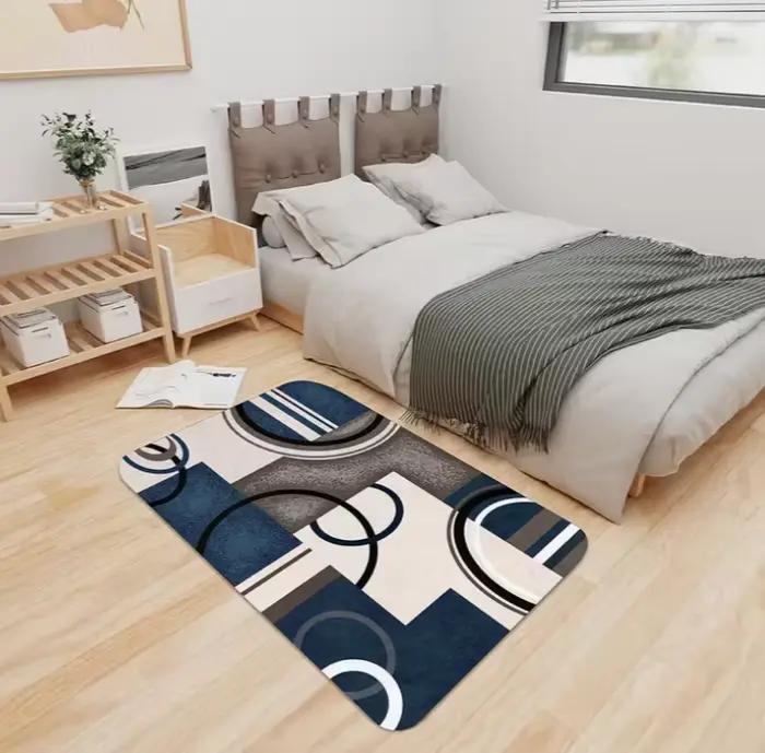 Tapis de sol imprimé dessin animé à grille de pixels verts