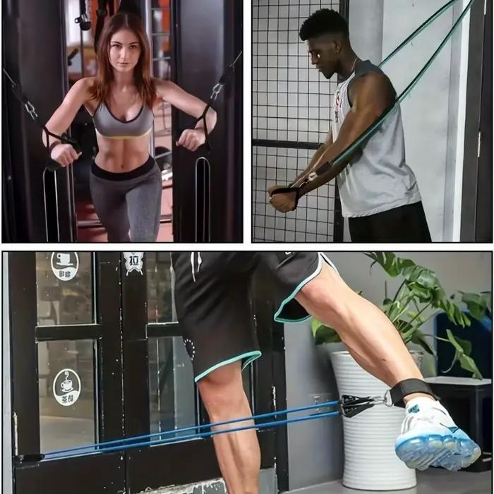 1 ensemble de 11 systèmes d'entraînement complet du corps |   Conception de tension progressive pour force/yoga/pilates - Ensemble d'accessoires complet