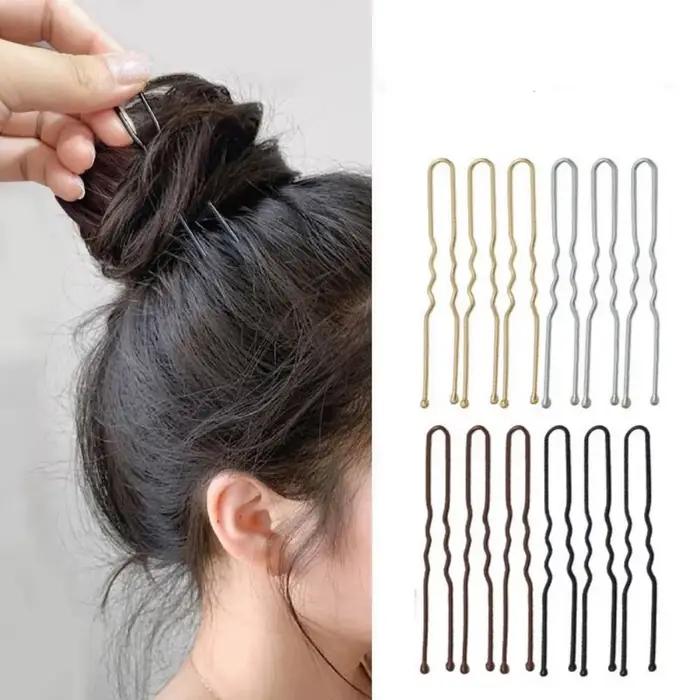 Accessoires pour cheveux, pinces à cheveux de 6cm, outils pour femmes, couleurs assorties, épingles à cheveux en forme de U pour coiffeurs professionnels