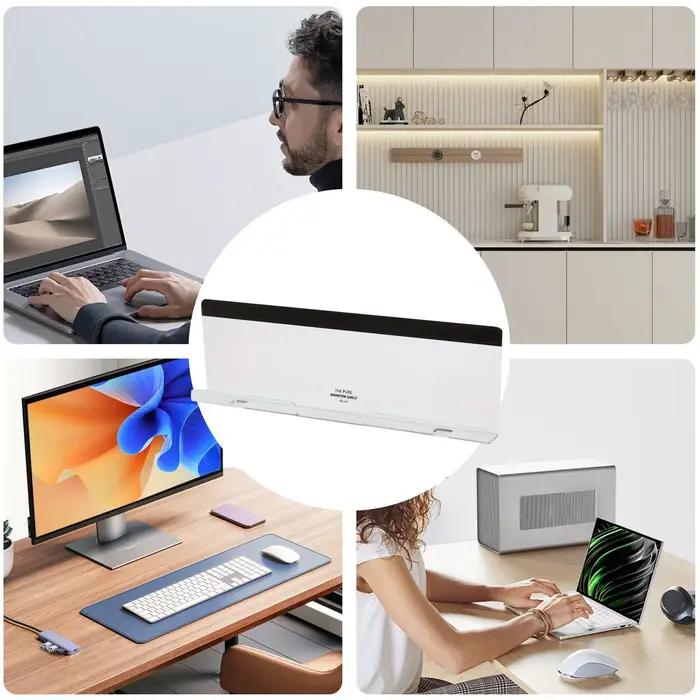 Tableau mémo de moniteur d'ordinateur en acrylique, support de notes autocollantes, organisateur de bureau pour écran, bureau, maison, accessoire de travail pour ordinateur portable