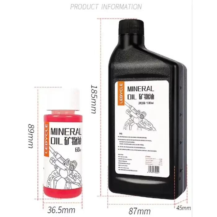 LEBYCLE Liquide de frein à huile minérale pour vélos de montagne – Compatible avec changer de chasse et remplissez vos freins de vélo avec facilité