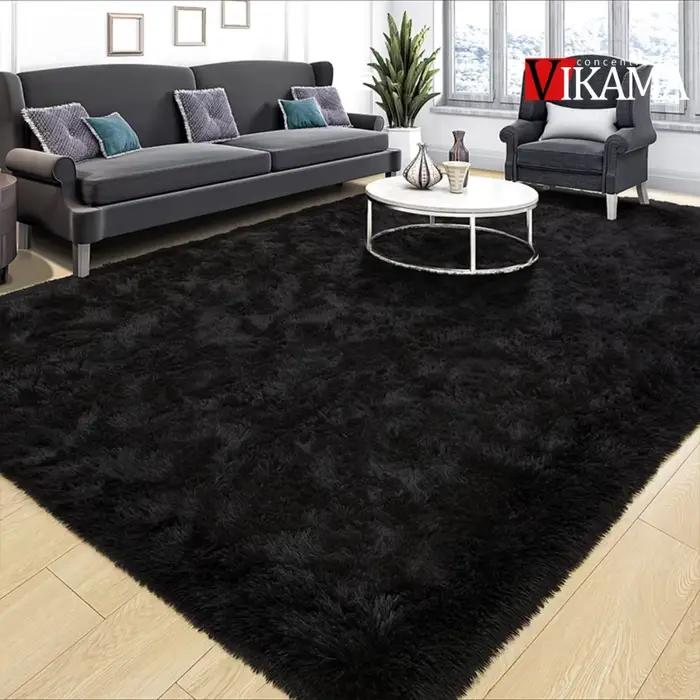 VIKAMA – tapis Shaggy minimaliste de couleur unie