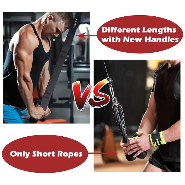 Poignées d'exercice de fixation de câble de corde de triceps 3 en 1