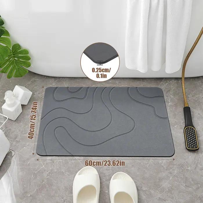 Tapis de bain en pierre absorbante, séchage rapide, antidérapant, super absorbant, lavable, pour salle de bain, entrée, cuisine
