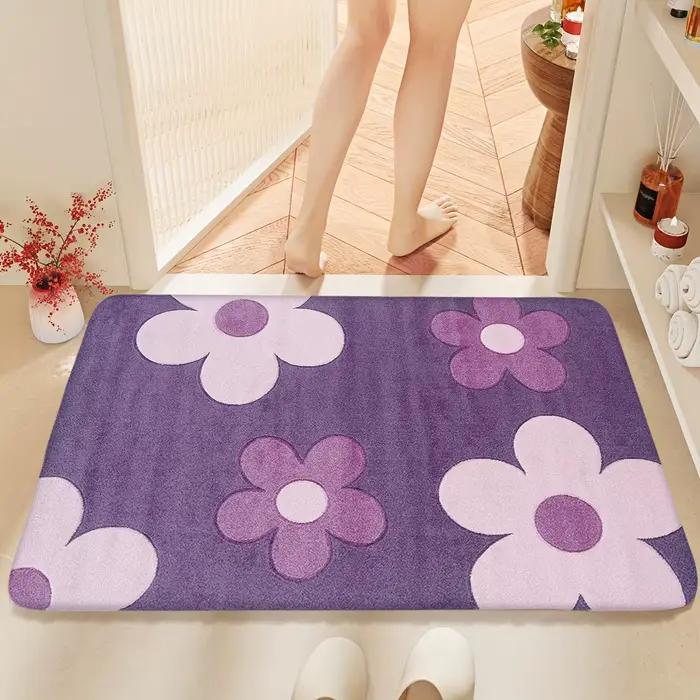 VIKAMA – tapis violet frais et propre pour décoration de baignoire et de salle de douche