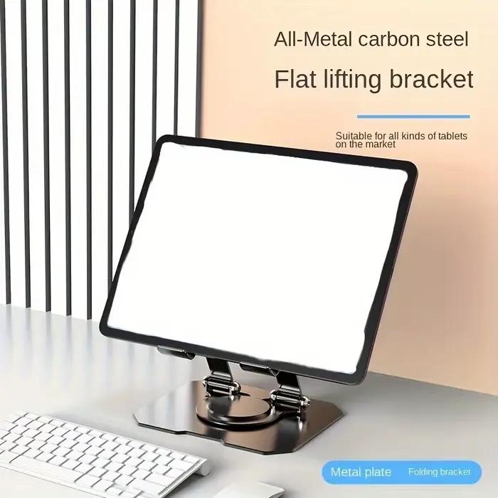 360 °   Support de tablette rotatif, support de bureau pliable et réglable, Compatible avec Ipad Pro/Air/Min de 4.7 à 12 pouces, pour ordinateur portable