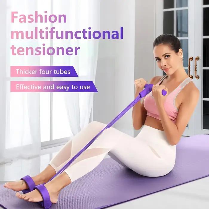 Bandes de résistance pour salle de sport à domicile – 4 tubes élastiques pour les entraînements complets du corps